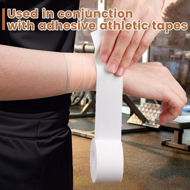NUITPY 9 Pack Pre Wrap Athletic Tape, 2.76 Inch x 11 Yards Prewrap Tape for Hair Soccer, Pre Wrap Foam Underwrap Tape, Soccer Pre Wrap Tape, Prewrap Tape for Hair, Wrists, Hands, Ankles - Skin Color - Image 5